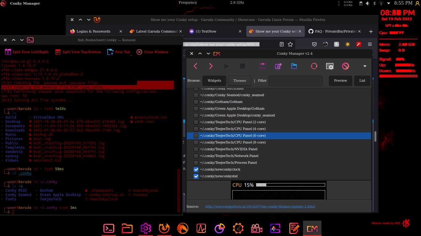 How to fix old conky config - Issues & Assistance - Garuda