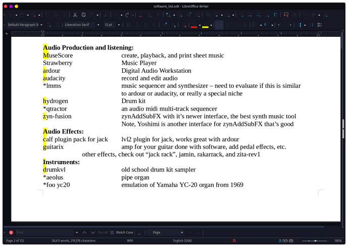 Screenshot_software_list.odt - LibreOffice Writer_1
