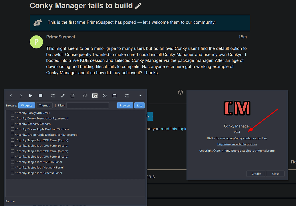 Как установить conky manager в linux mint 20