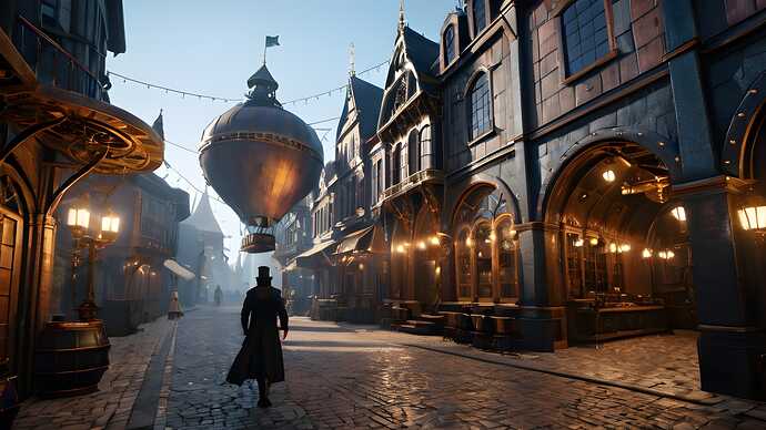 SteampunkWalkingInACity_1920x1080