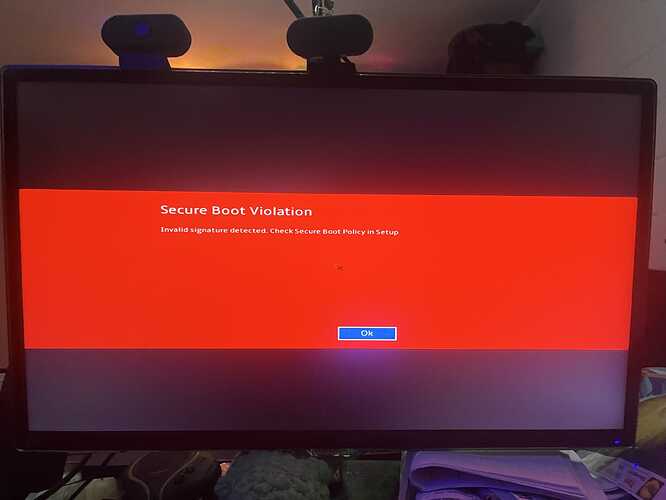 LinuxInstallRedScreen