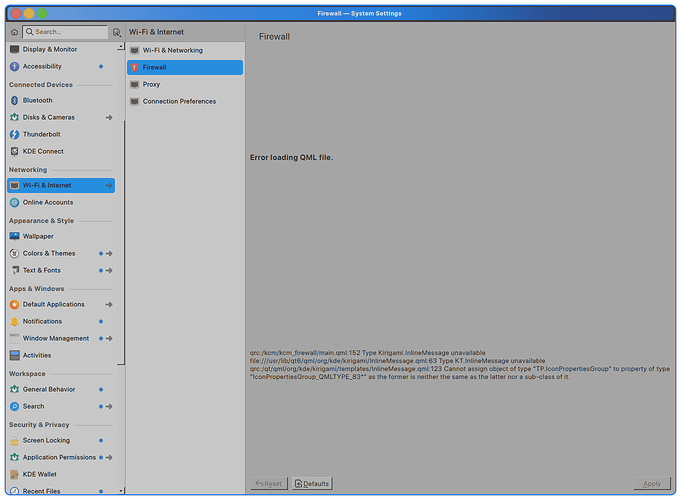 Screenshot Firewall — System Settings 1