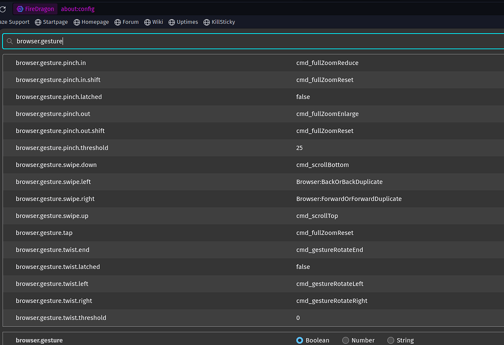 How can I change back/forward touchpad gestures to 2 fingers instead of