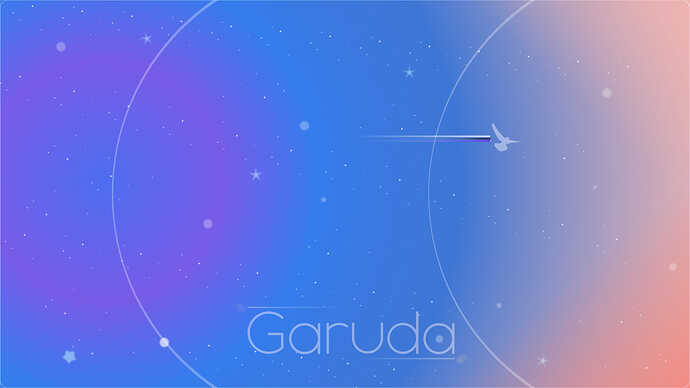 Garuda Bright Space bird 1080 White text