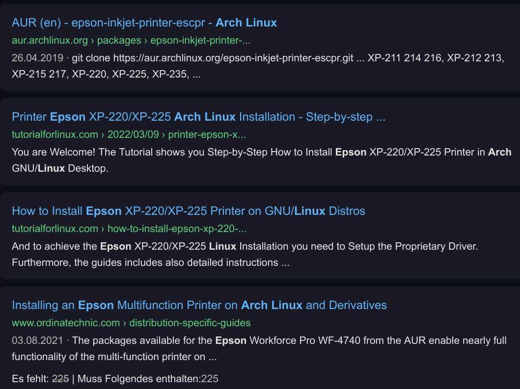 Epson Utility open - Unsupported Software (AUR Other) - Garuda Forum