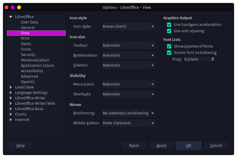 libreoffice dark theme