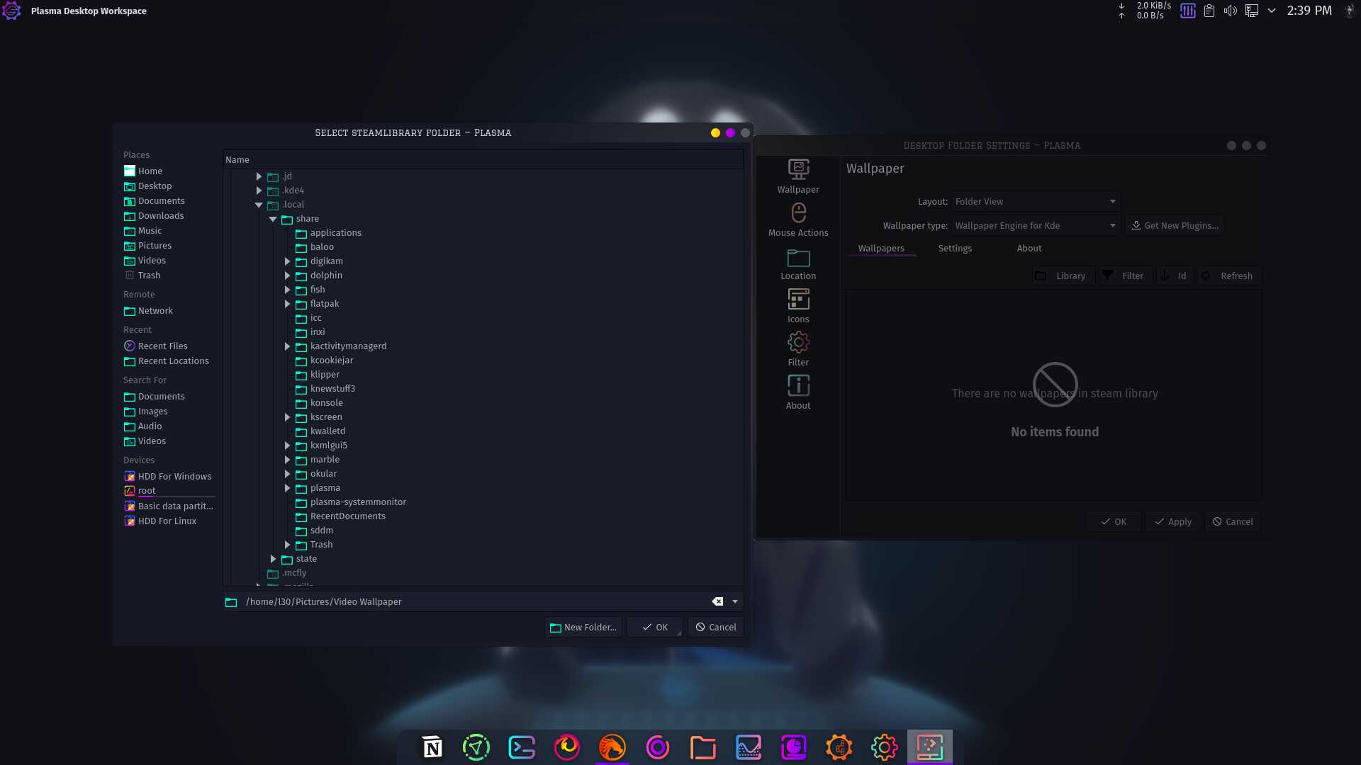 Wallpaper Engine for Kde There Are No Wallpapers in steam library -  Unsupported Software (AUR & Other) - Garuda Linux Forum